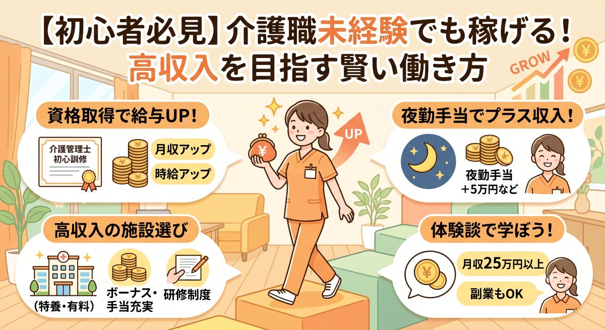 介護職未経験でも稼げる