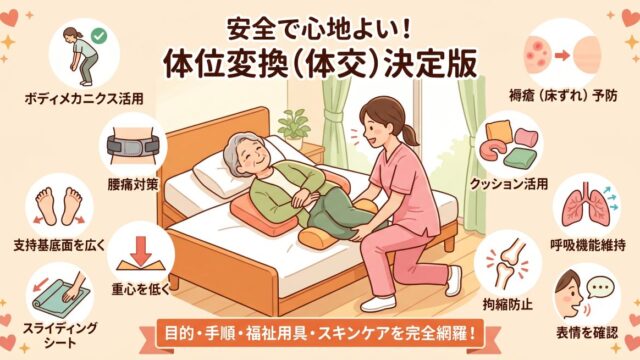介護の負担を減らす体位変換のコツと褥瘡予防